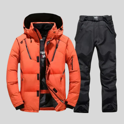 Ski Outfit Set Men Weatherproof Two Piece Design with Regular Fit
