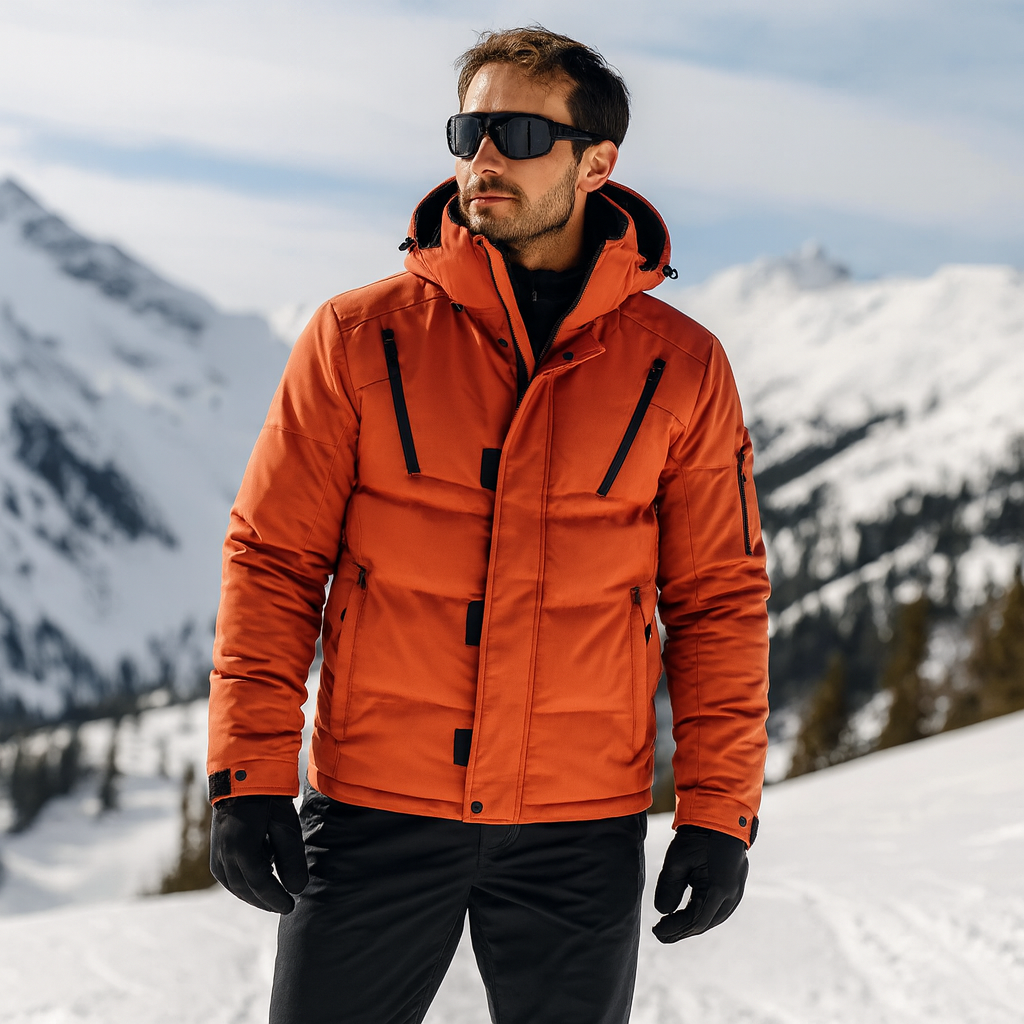 Ski Outfit Set Men Weatherproof Two Piece Design with Regular Fit