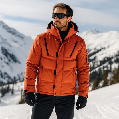 Ski Outfit Set Men Weatherproof Two Piece Design with Regular Fit
