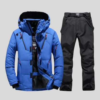 Ski Outfit Set Men Weatherproof Two Piece Design with Regular Fit