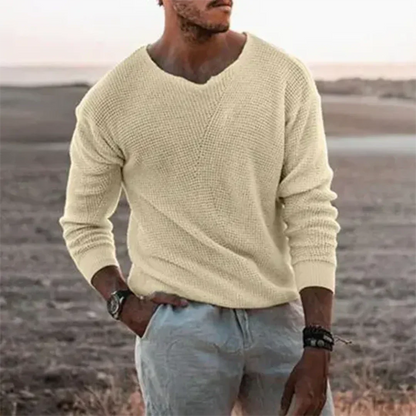 Sweater Men Warm Long-Sleeved Classic Knit Pullover
