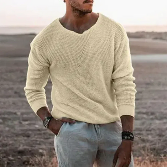 Sweater Men Warm Long-Sleeved Classic Knit Pullover