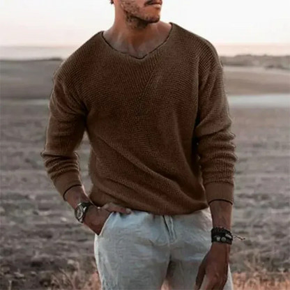 Sweater Men Warm Long-Sleeved Classic Knit Pullover