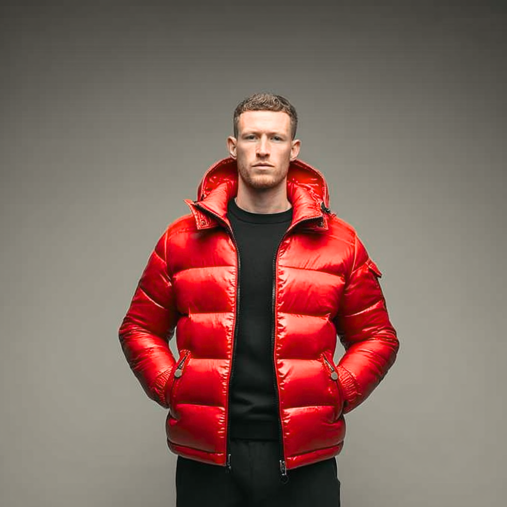 Puffer Jacket Men Warm Insulated Winter Construction Outerwear