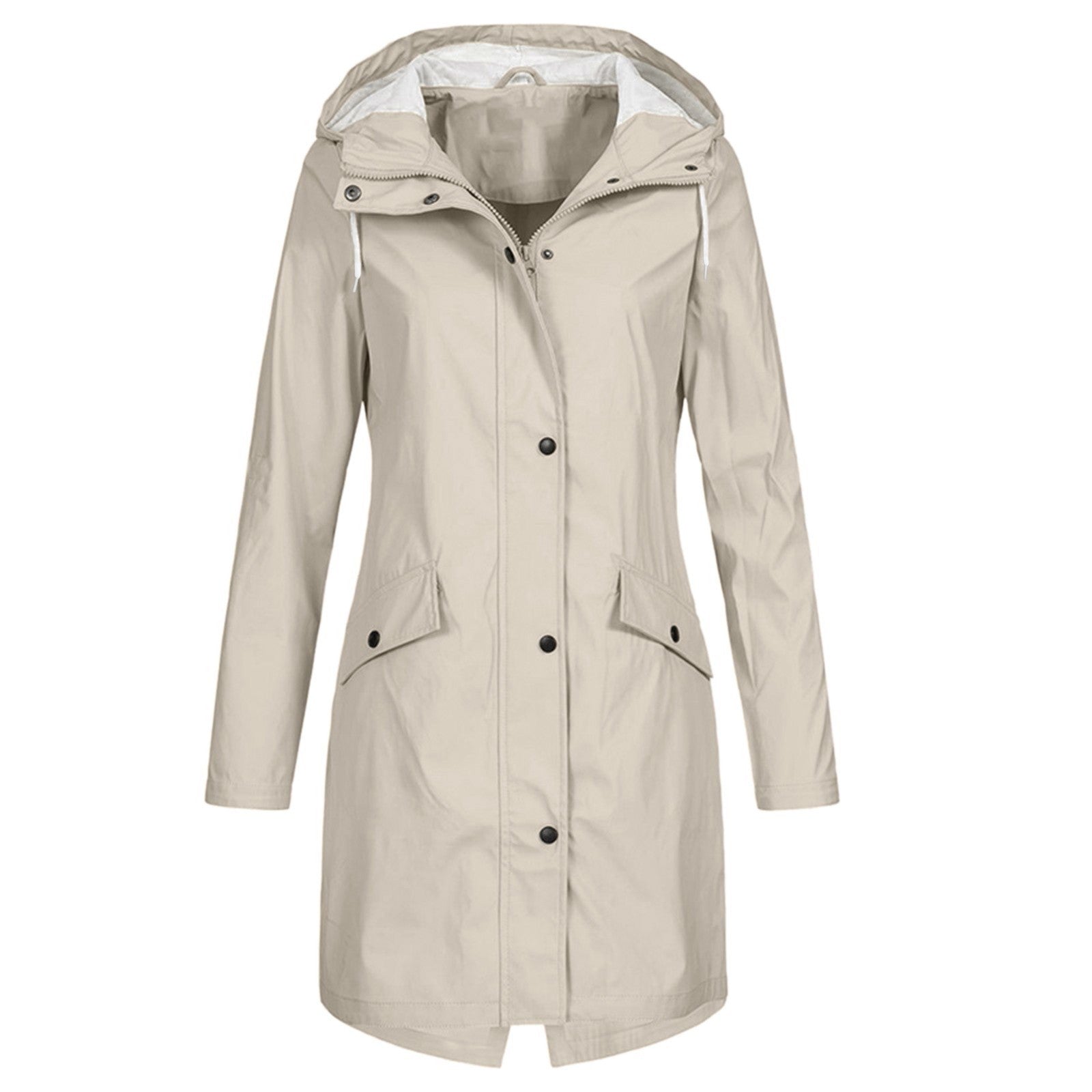 Rain Jacket Women Long Windproof Waterproof Coat