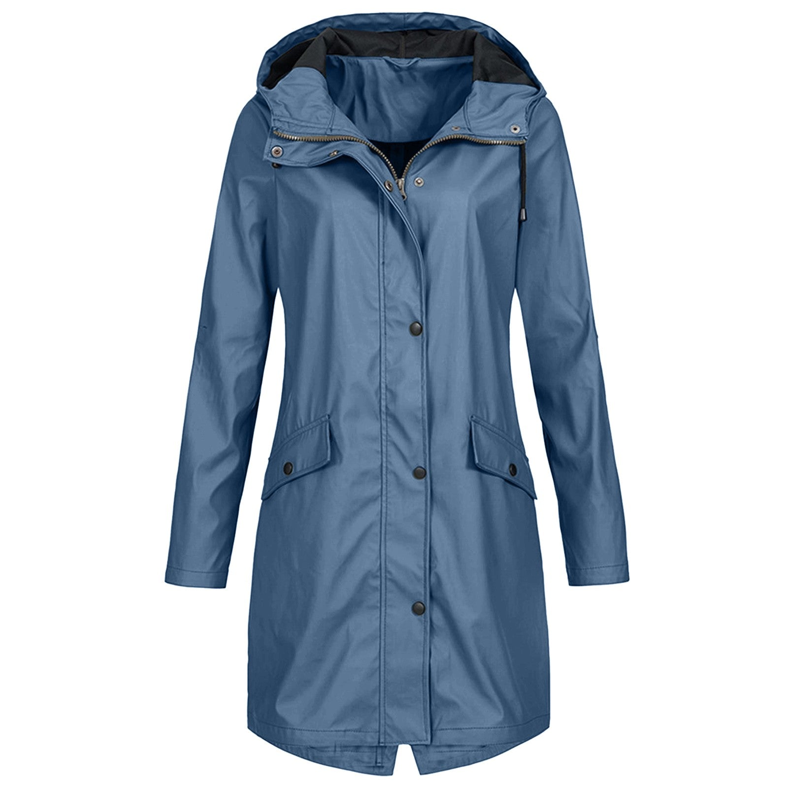 Rain Jacket Women Long Windproof Waterproof Coat