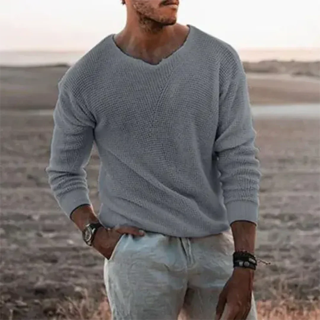 Sweater Men Warm Long-Sleeved Classic Knit Pullover