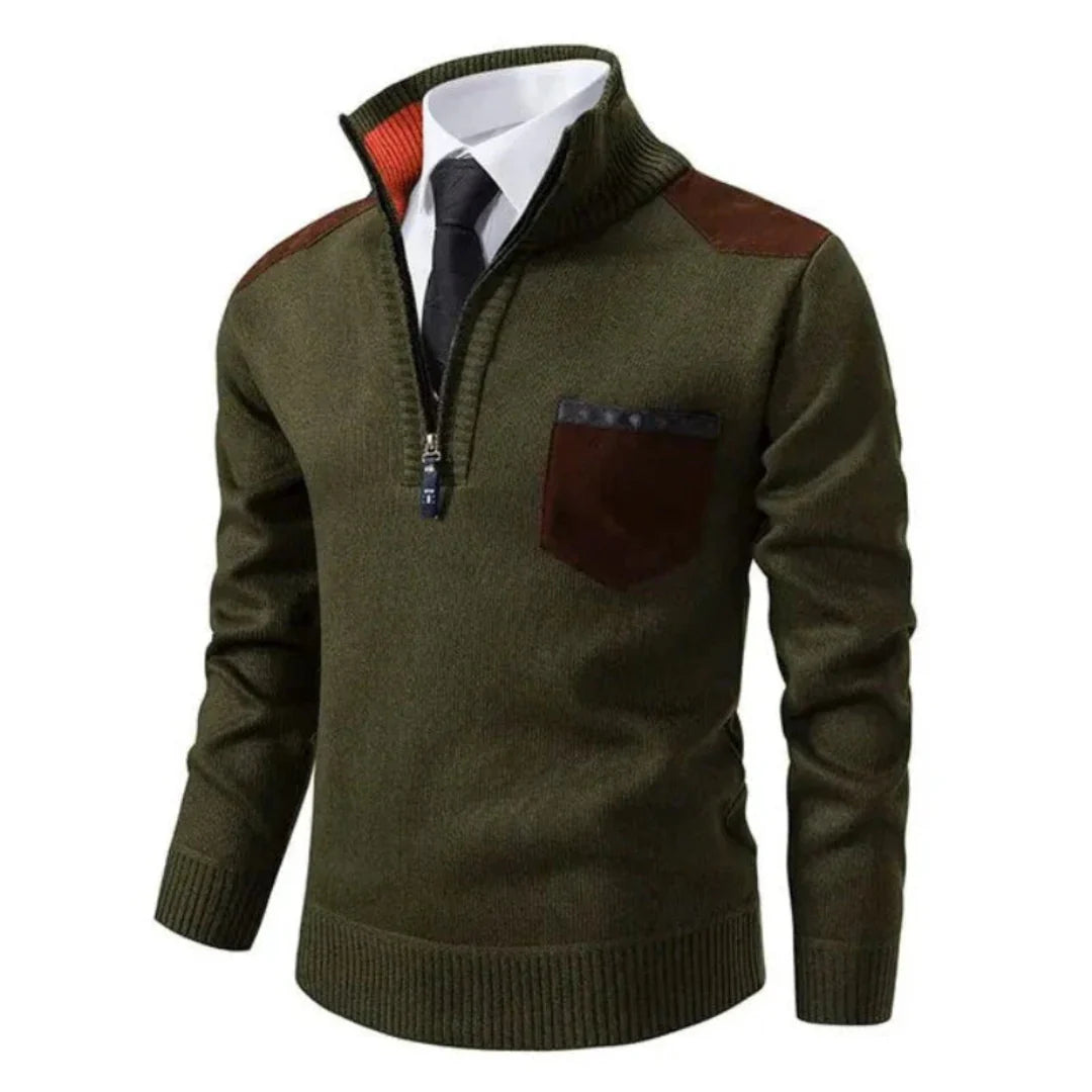 Sweater Men Warm Round Neckline Stylish Long Sleeve