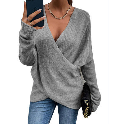 Sweater Women Modern Crossed Fit Everyday Style