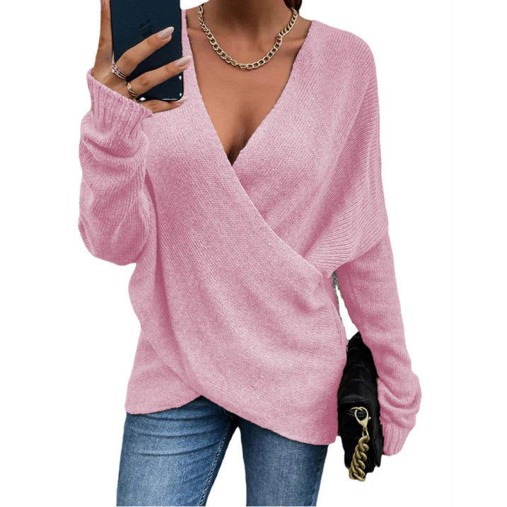 Sweater Women Modern Crossed Fit Everyday Style