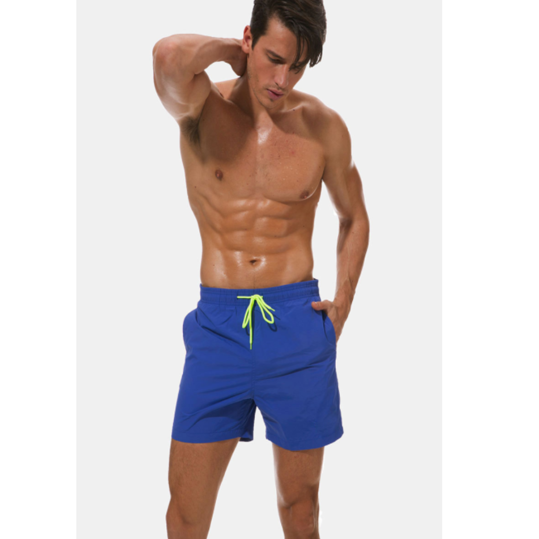 Swim Trunks Men Short Length Lining and Side Pocket