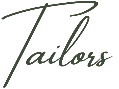 Logo with the word 'Tailors' in a cursive font on a white background