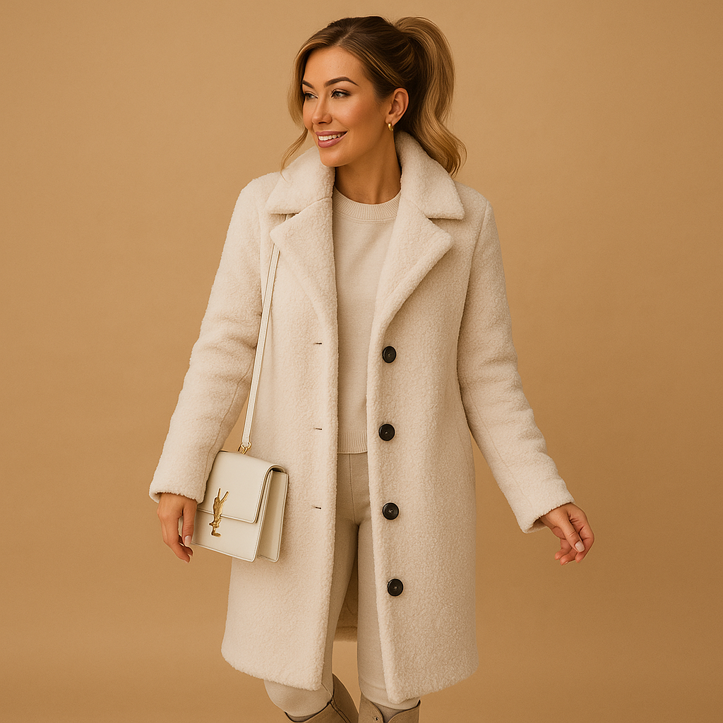 Teddy Coat Women Long Relaxed Fit Warm Outerwear
