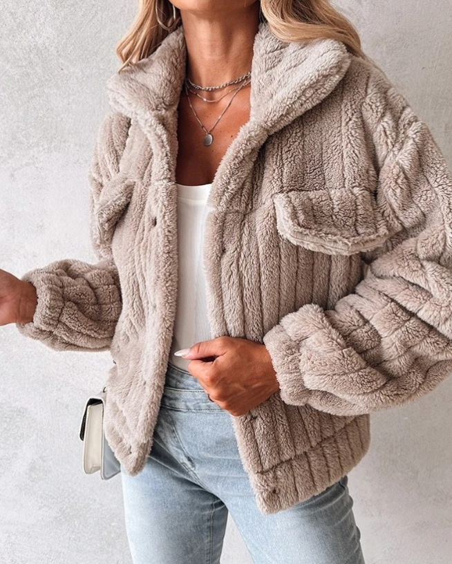 Teddy Coat Women Warm Cozy Outerwear for Everyday Style