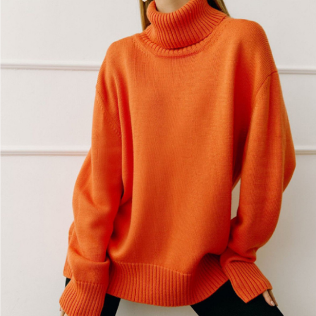 Turtleneck Sweater Women Warm Modern Long Sleeve Winter Jumper