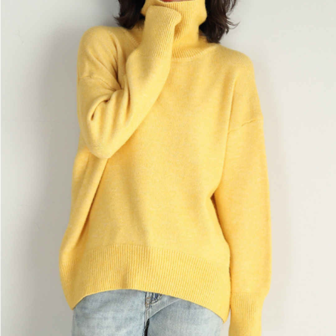Turtleneck Sweater Women Warm Modern Long Sleeve Winter Jumper