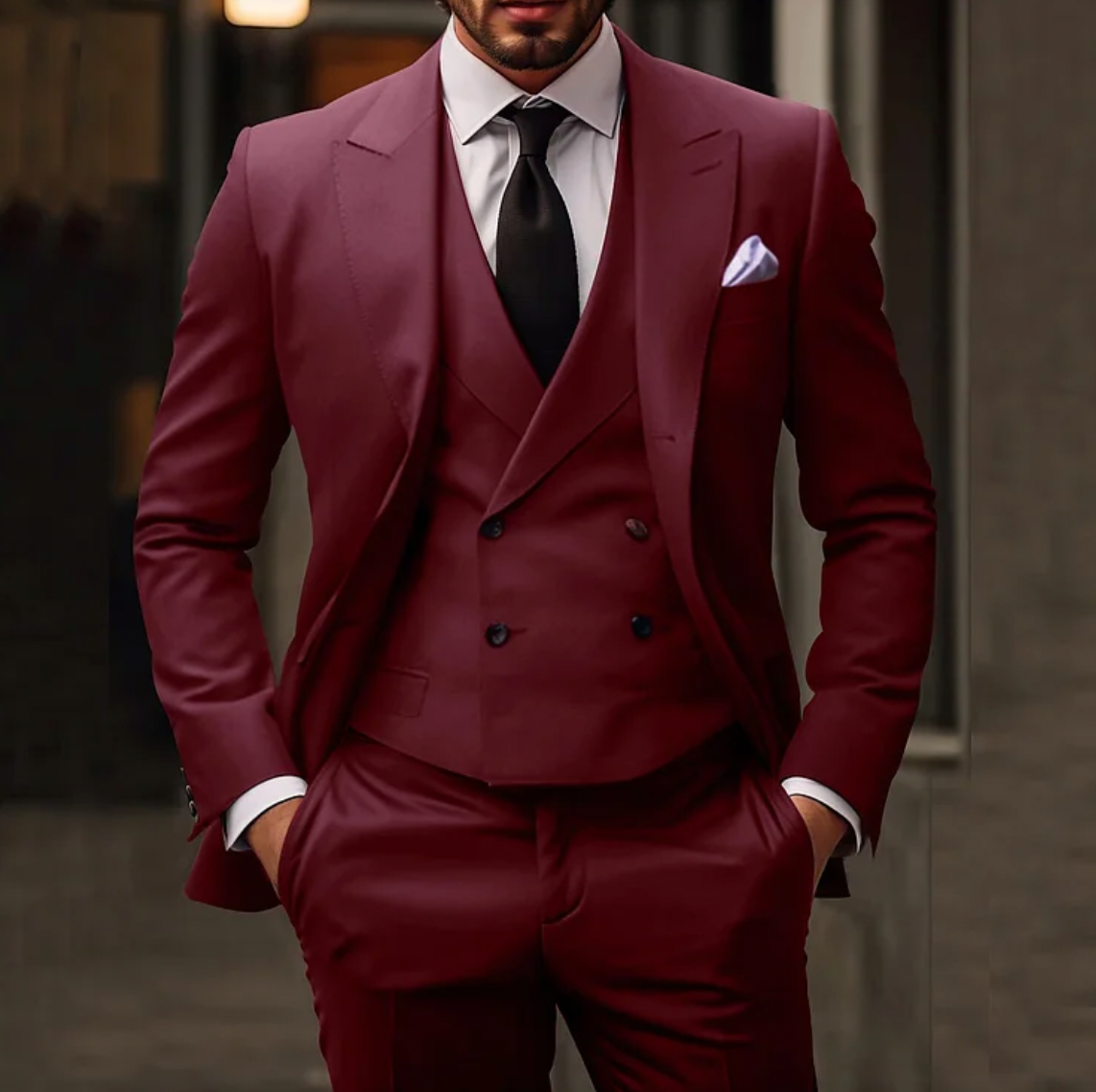 Wedding Suit Men Classic Three Piece Formal Design