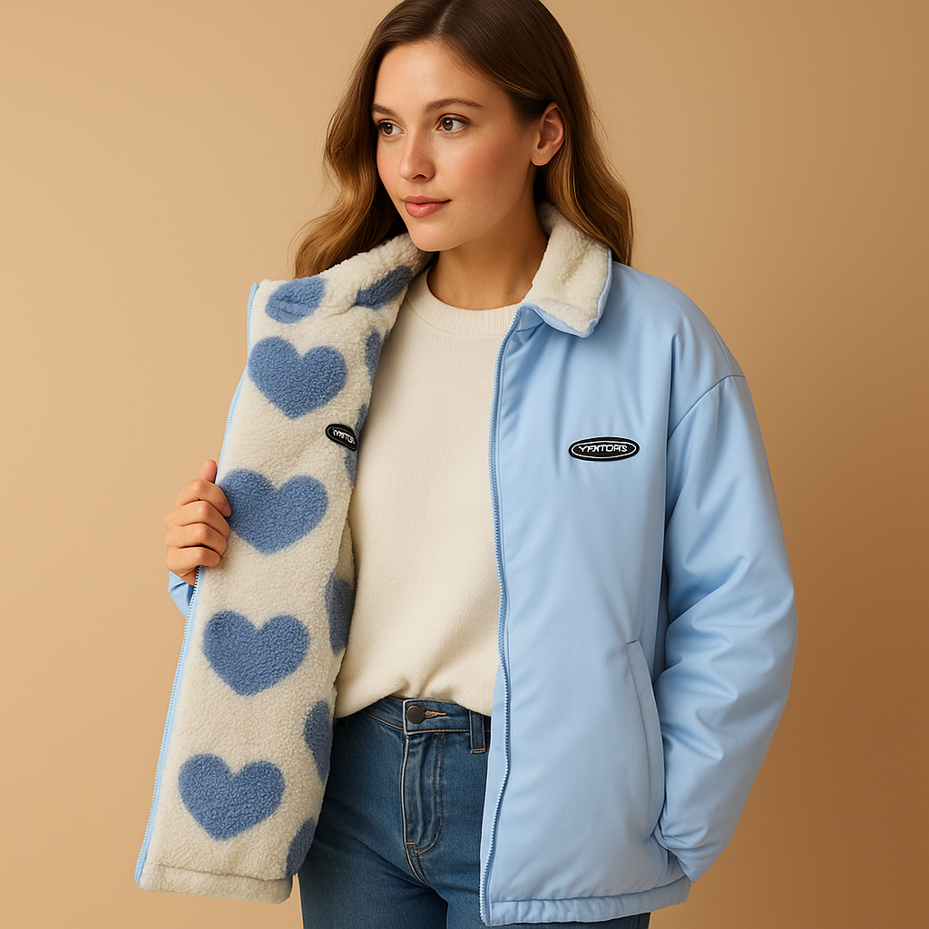 Winter Coat Women Reversible Two Sided Design