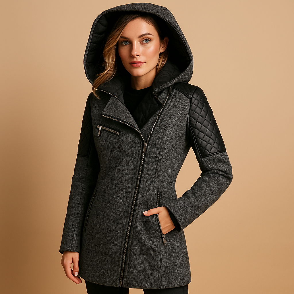 Women Winter Coat – Long Hooded Insulated UK Style